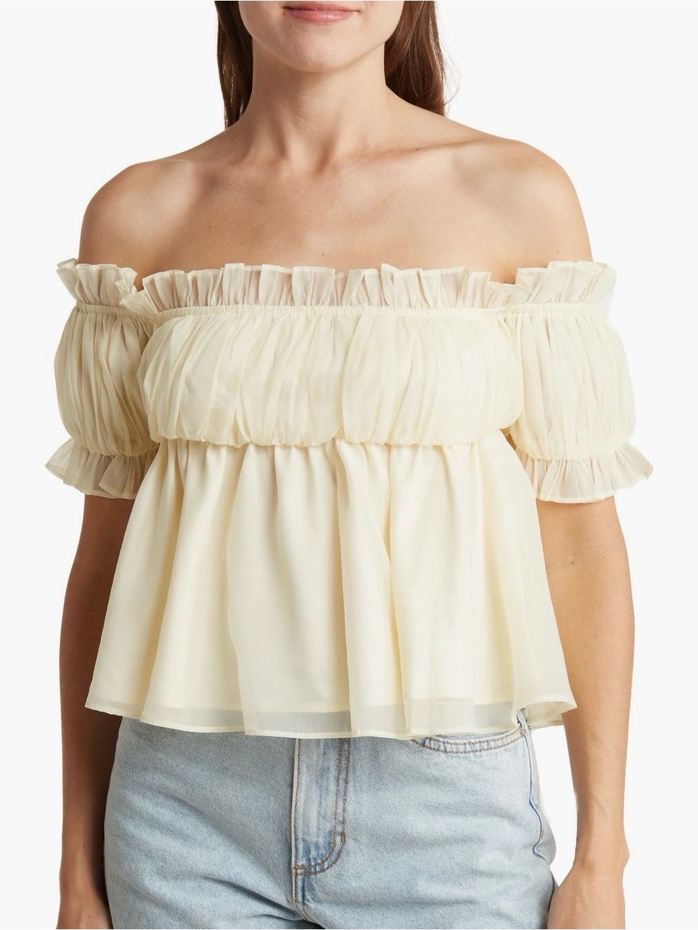 Lush Off-Shoulder babydoll Top
